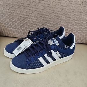 Adidas Dark Blue and White Sneakers